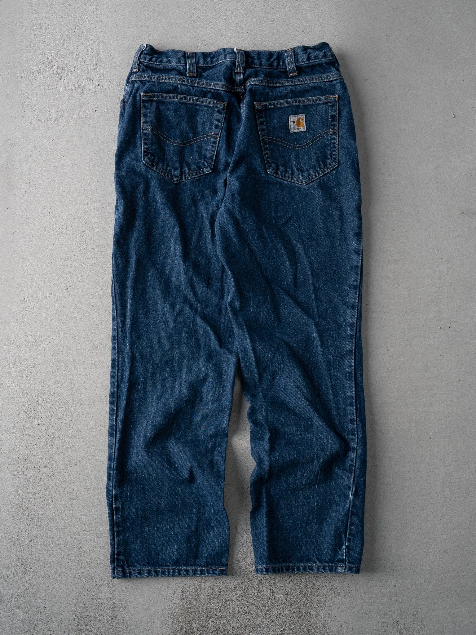 Vintage Dark Blue Carhartt FR Denim Jeans (31 x 29) sold by Rebalance Vintage product image thumbnail 4
