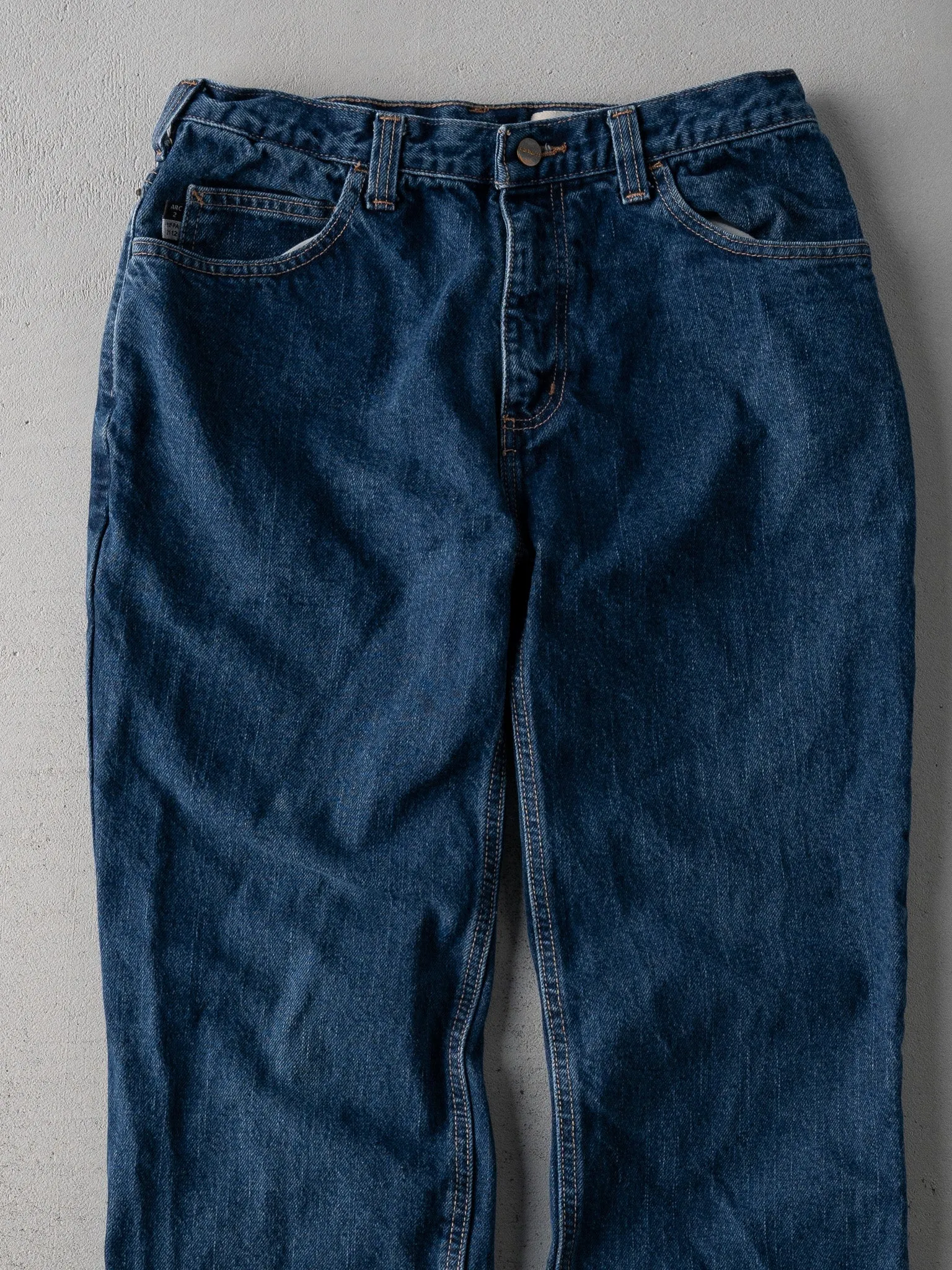 Vintage Dark Blue Carhartt FR Denim Jeans (31 x 29) sold by Rebalance Vintage product image thumbnail 2