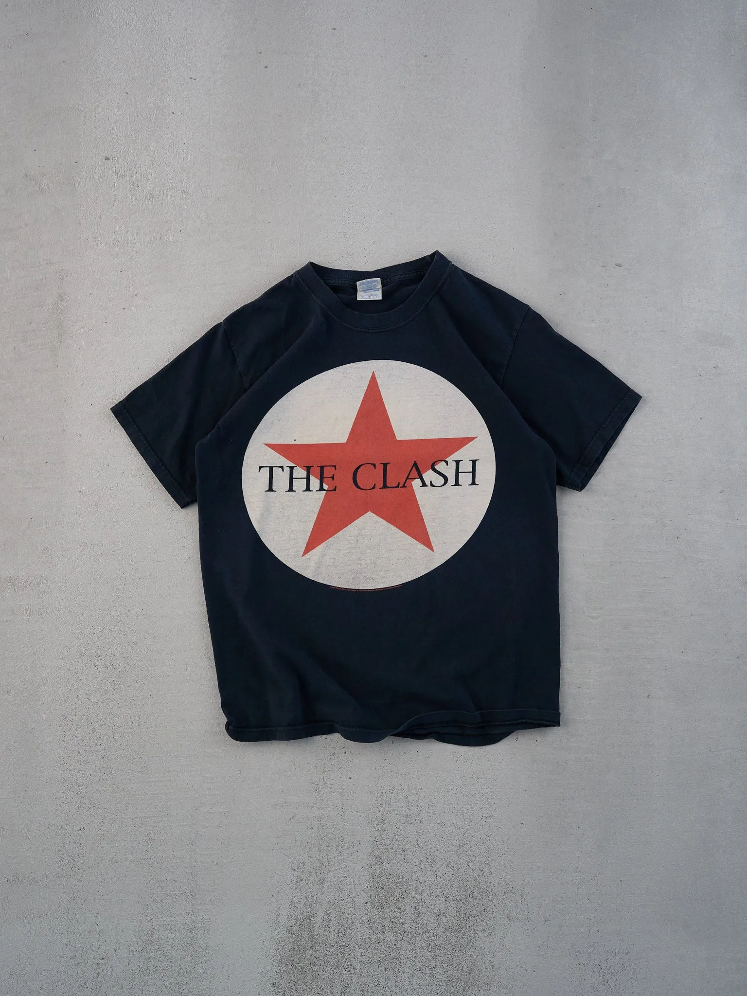 Vintage Y2K Black The Clash Star Graphic Tee (S) sold by Rebalance Vintage