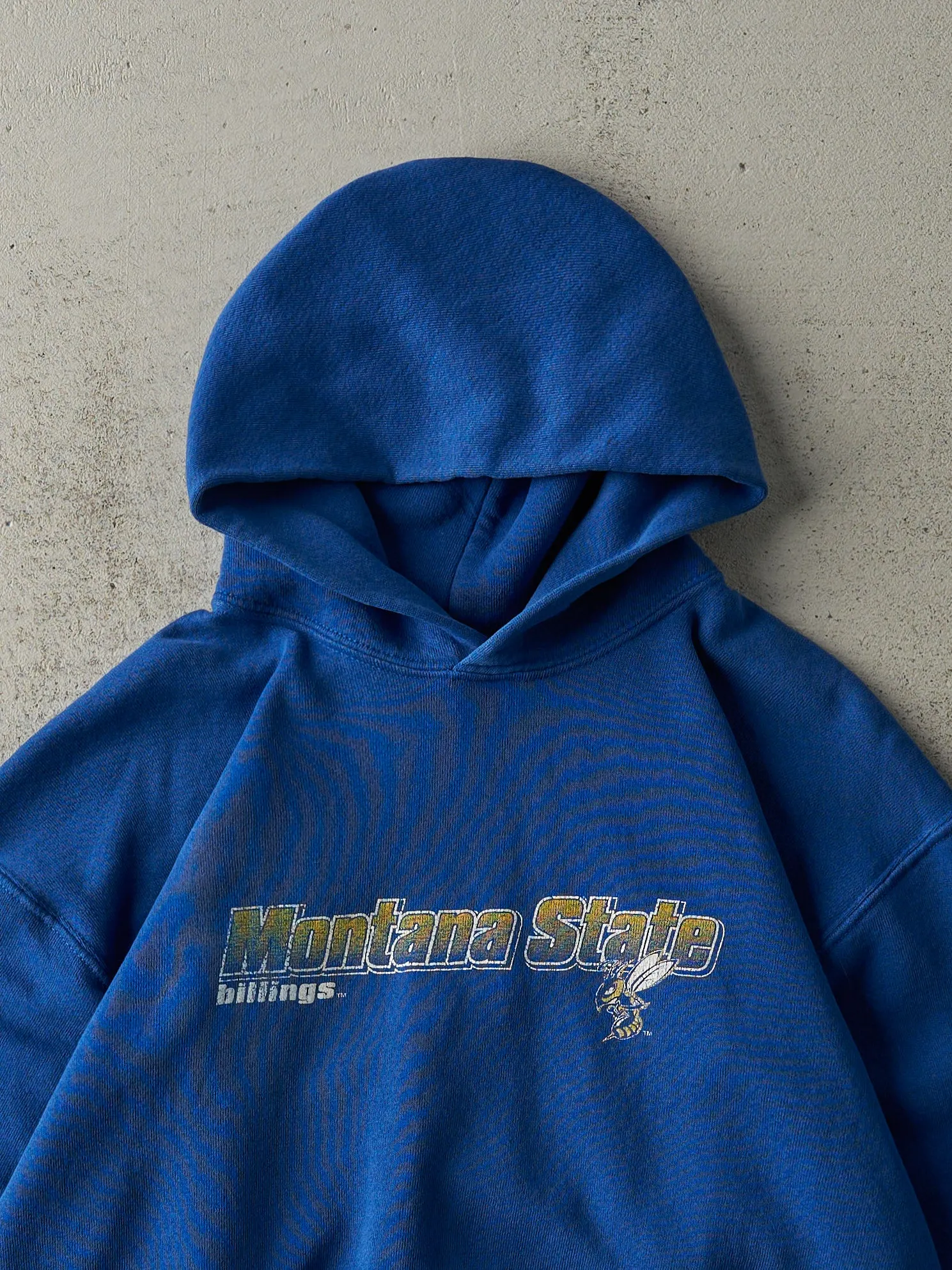Vintage 90s Blue Montana State Billings Hoodie (M) sold by Rebalance Vintage product image thumbnail 2