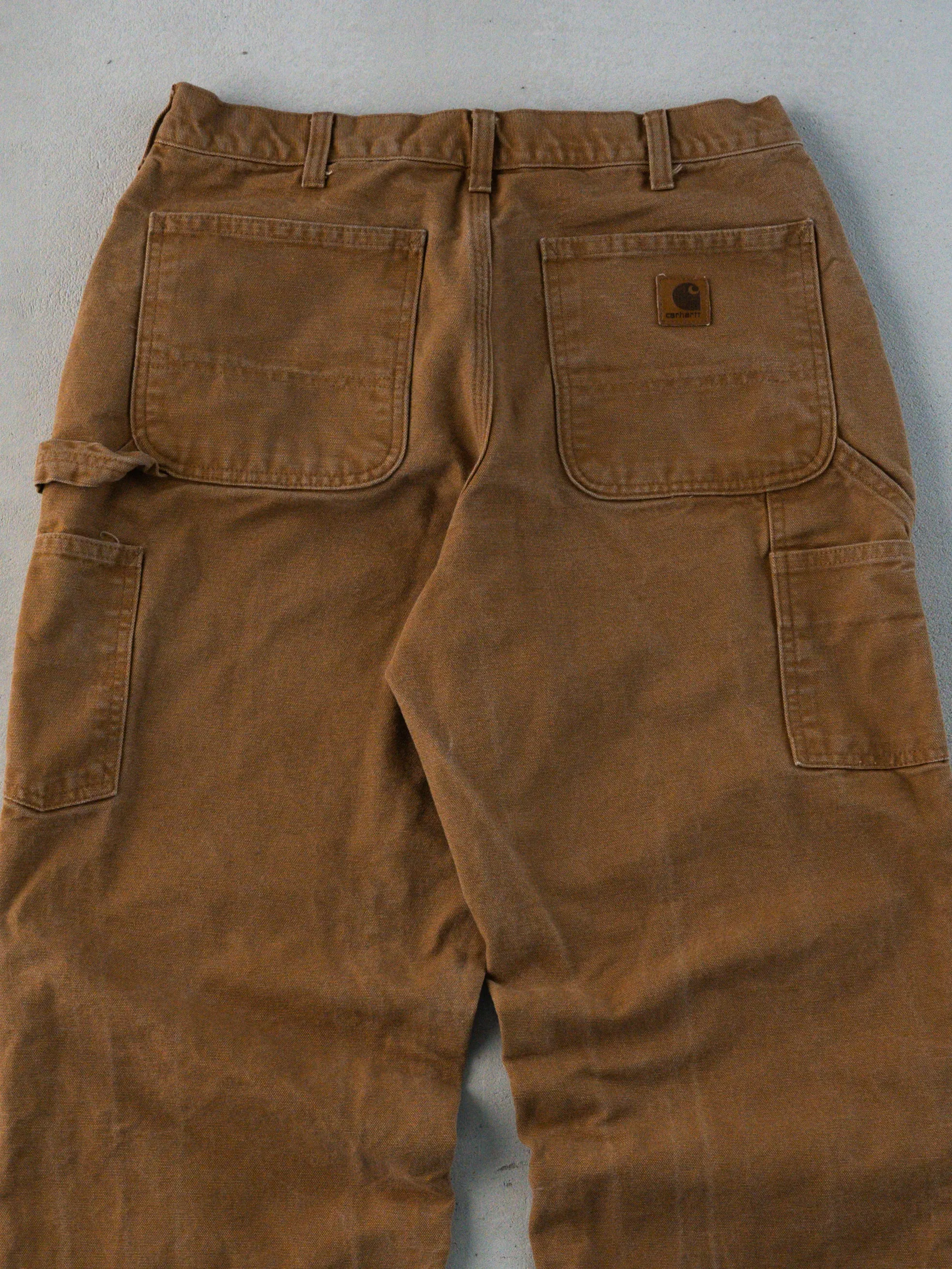 Vintage 90s Camel Carhartt Ripped Dungaree Carpenter Pants (30 x 32) sold by Rebalance Vintage product image thumbnail 4