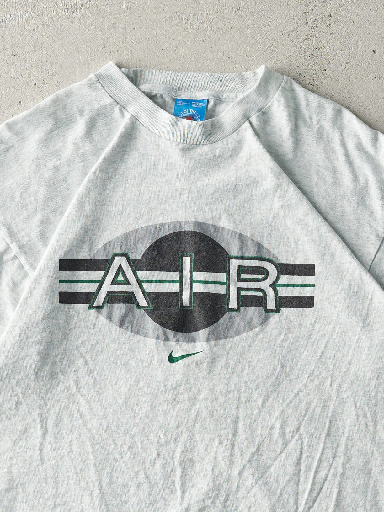 Vintage 90s Heather Grey Nike Air Single Stitch Tee (M) sold by Rebalance Vintage product image thumbnail 3