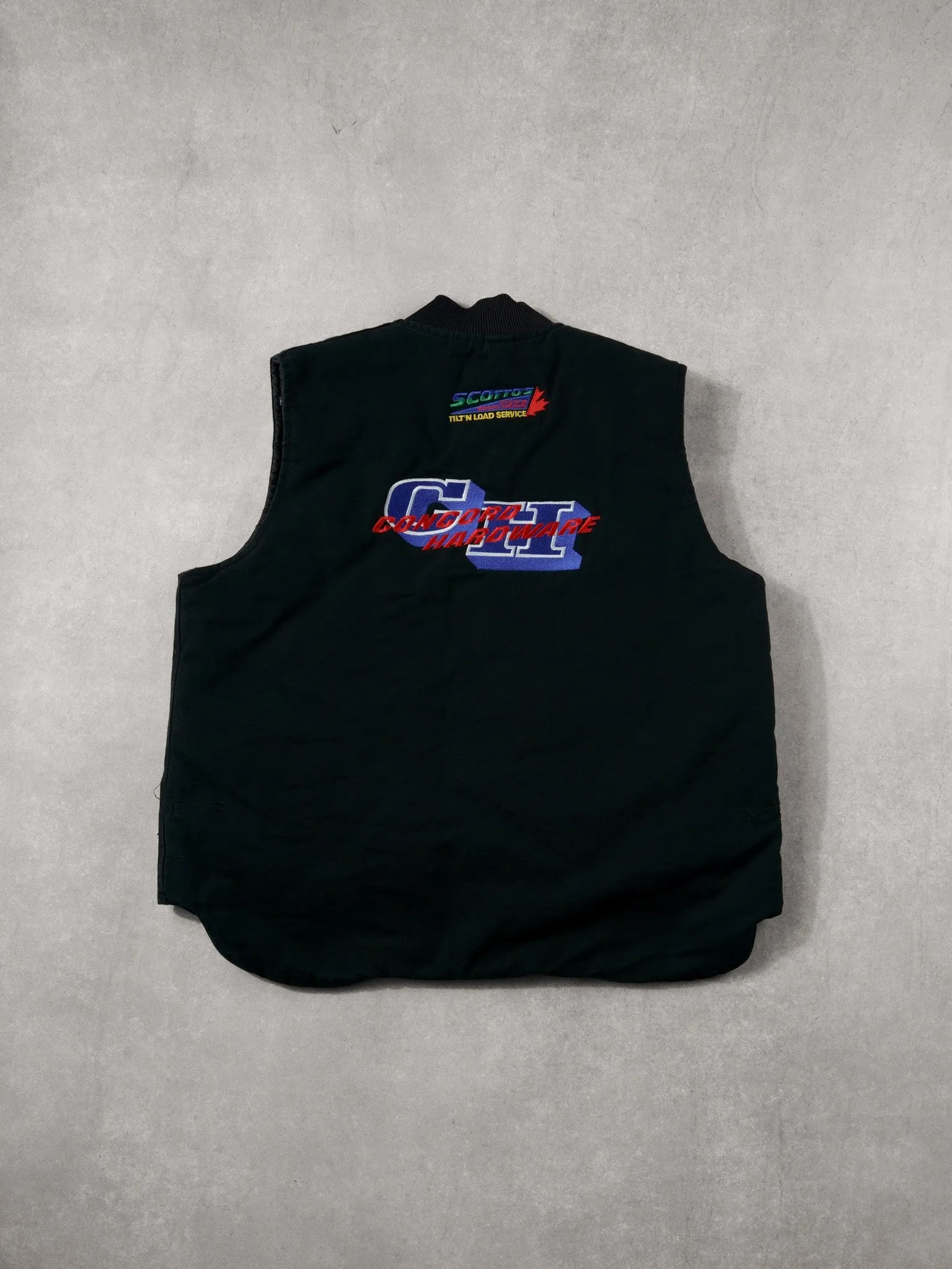 Vintage 90s Black Carhartt Dewalt x Concord Hardware Workwear Vest (L) sold by Rebalance Vintage product image thumbnail 2