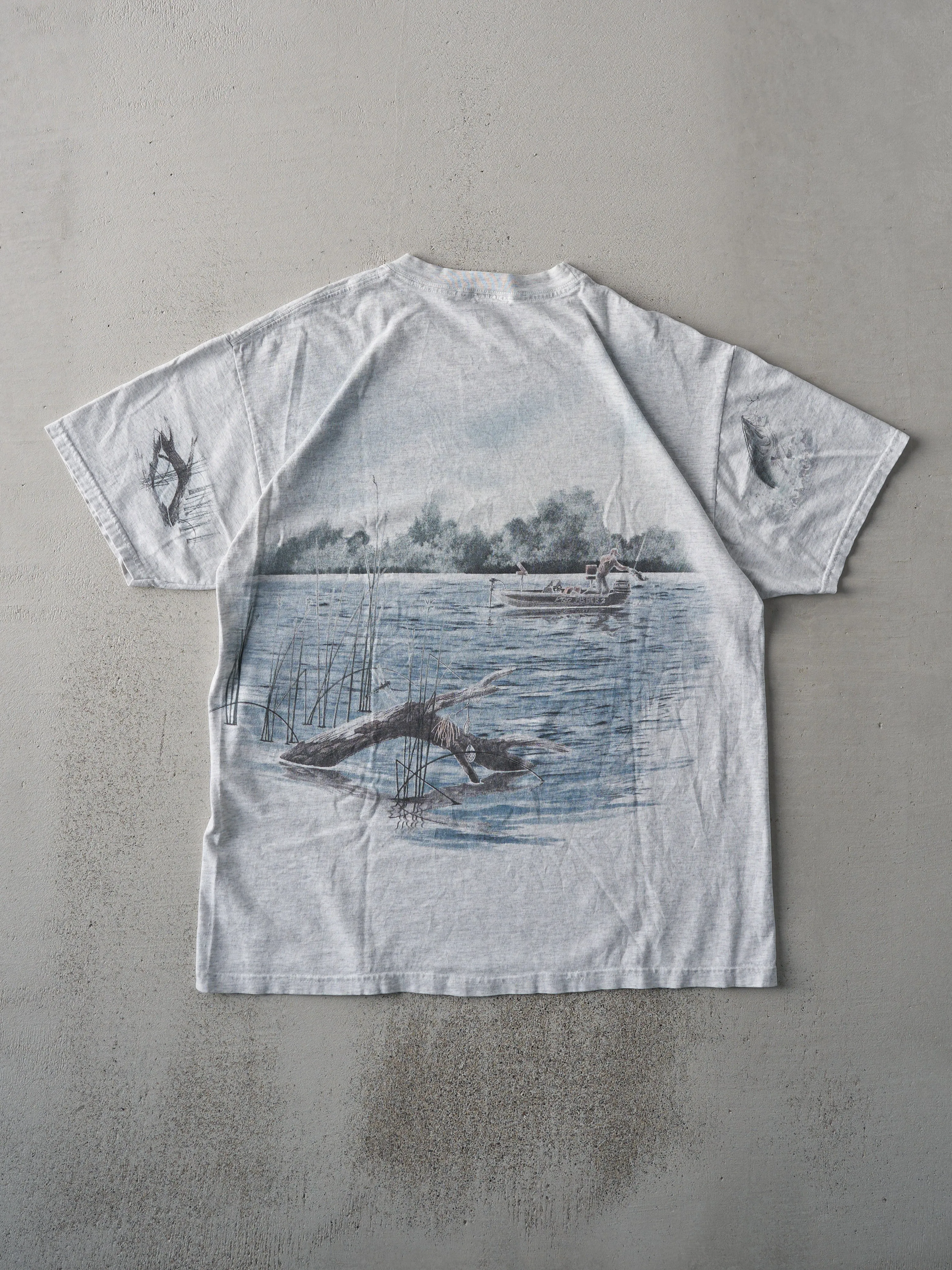 Vintage 90s Light Grey Lake Tahoe Nature Tee (M) sold by Rebalance Vintage product image thumbnail 2