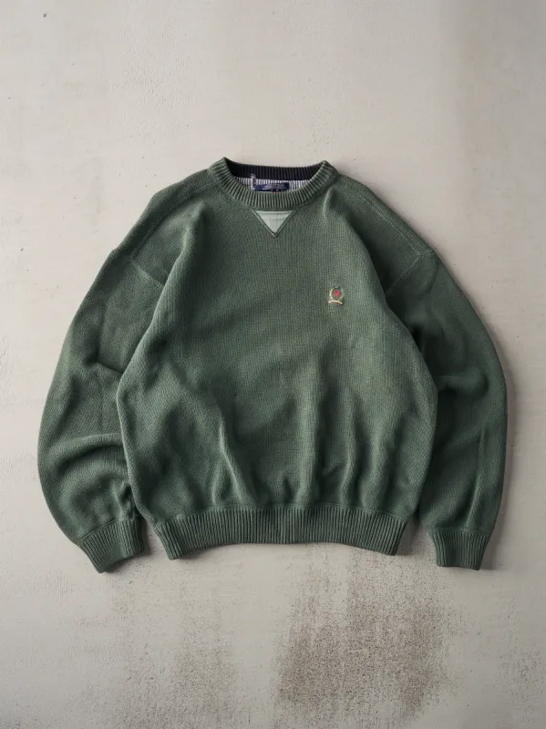 Vintage 90s Forest Green Tommy Hilfiger Knit Sweater (L) sold by Rebalance Vintage