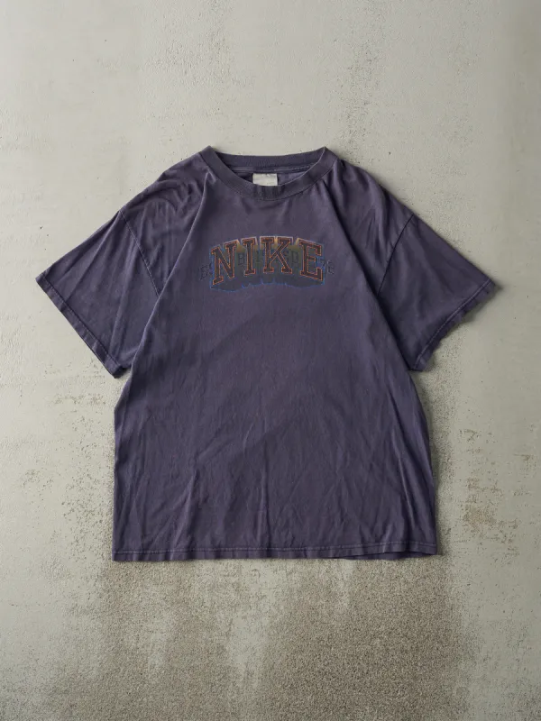 Vintage Y2K Faded Navy Blue Nike Tee (M) sold by Rebalance Vintage
