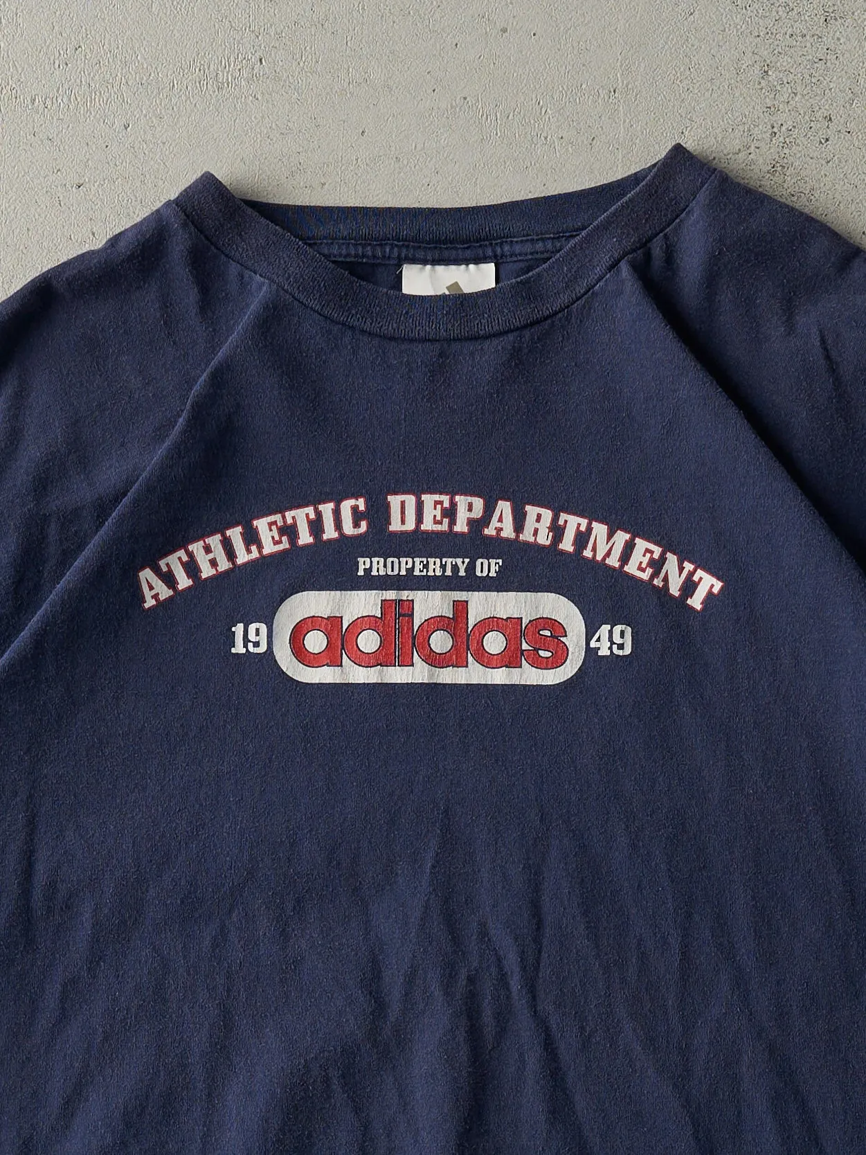 Vintage 90s Navy Blue Adidas Logo Tee (XL/XXL) sold by Rebalance Vintage product image thumbnail 2