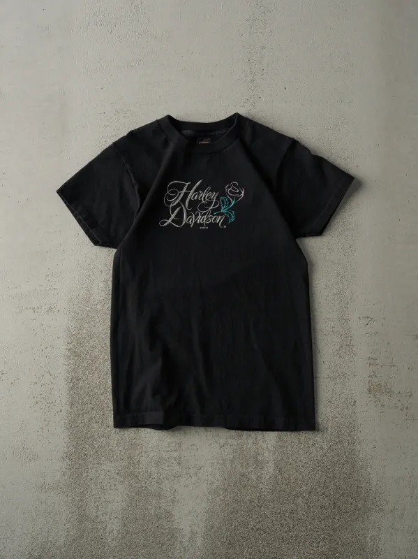 Vintage 95' Black Geneva New York Harley Davidson Tee (XS) sold by Rebalance Vintage
