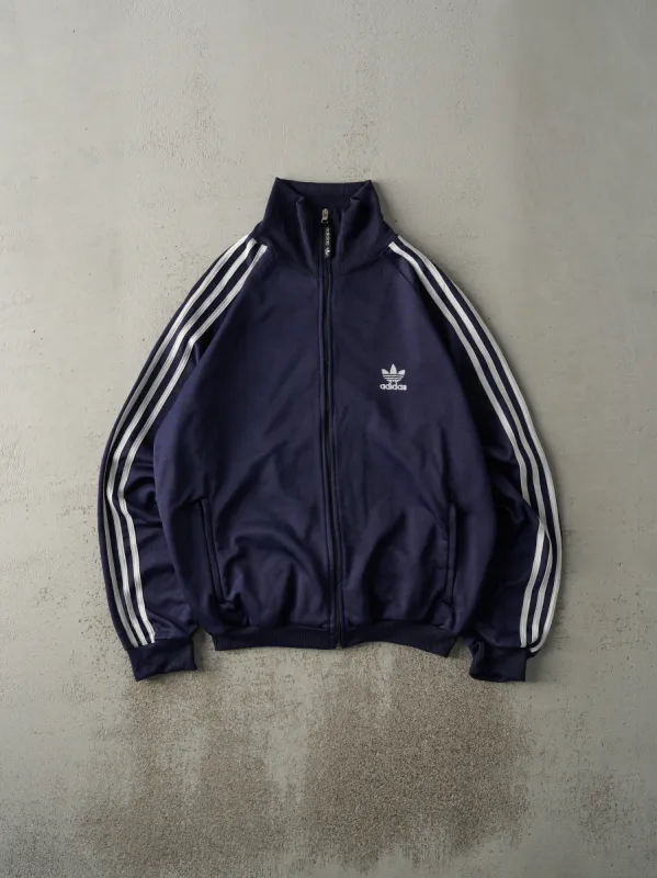 Vintage Y2K Navy Blue Adidas Track Sweater (L) sold by Rebalance Vintage