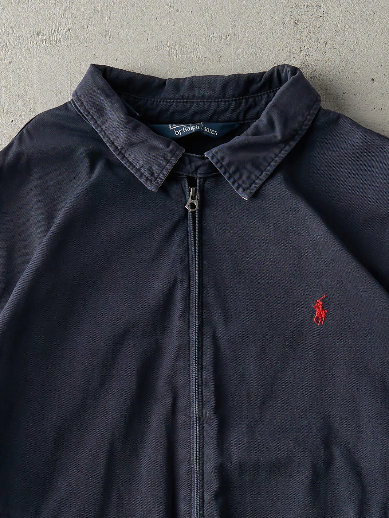 Vintage Y2K Navy Blue Polo Harrington Jacket (XL/XXL) sold by Rebalance Vintage product image thumbnail 2