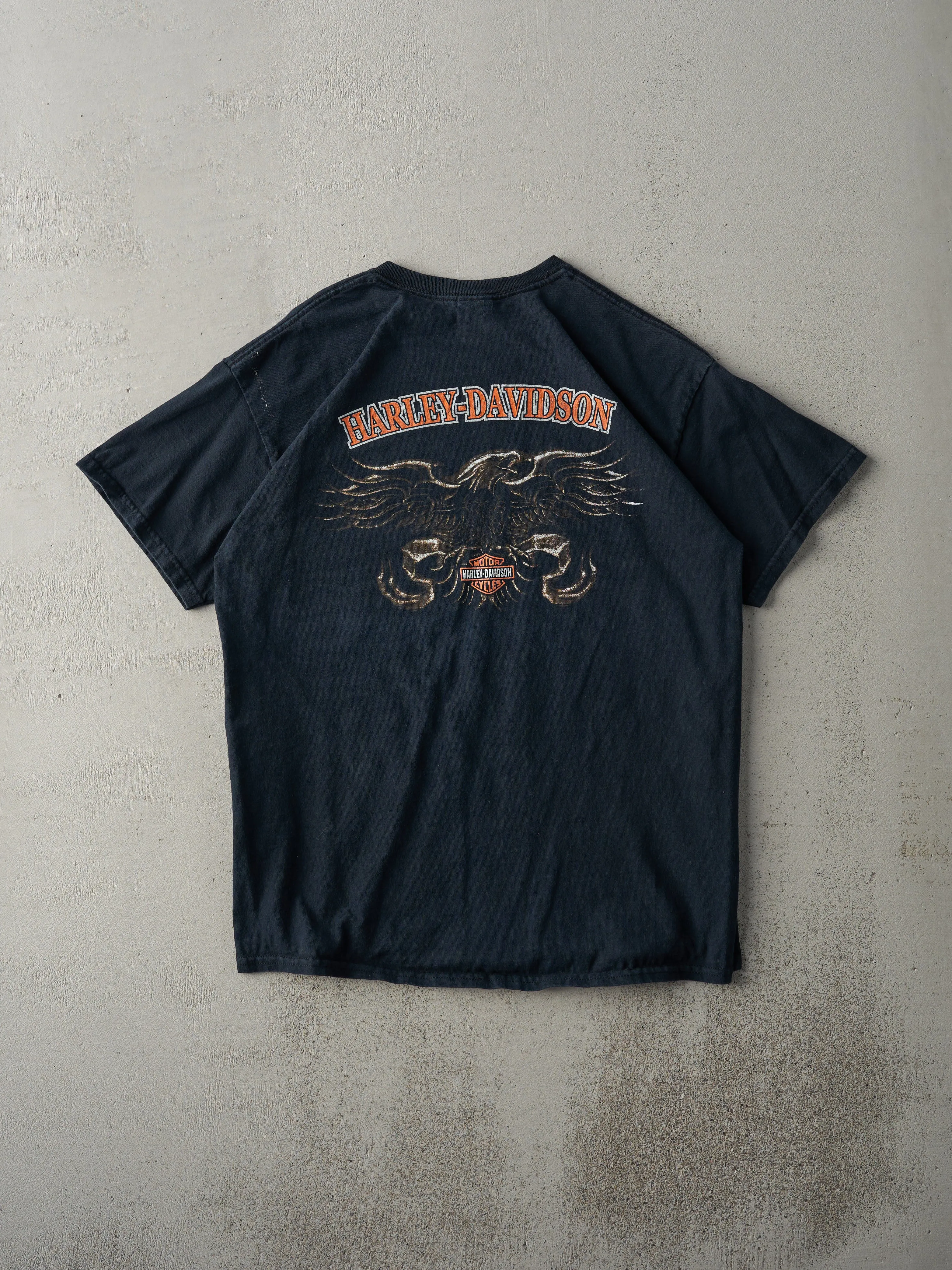Vintage Y2K Black Bootleg Harley Davidson Tee (M) sold by Rebalance Vintage