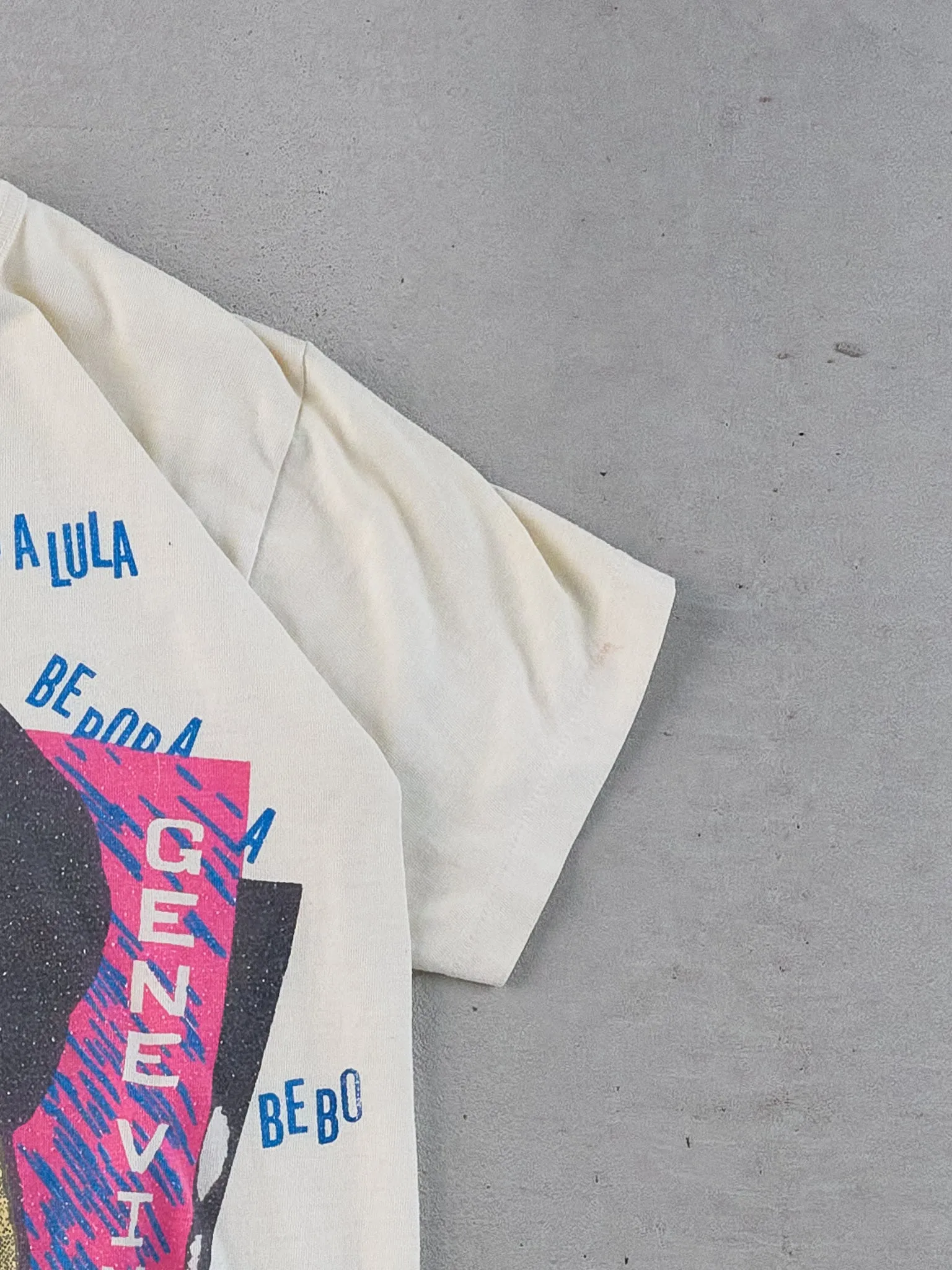 Vintage 80s Cream Single Stitched Gene Vincent Graphic Tee (XS) sold by Rebalance Vintage product image thumbnail 3