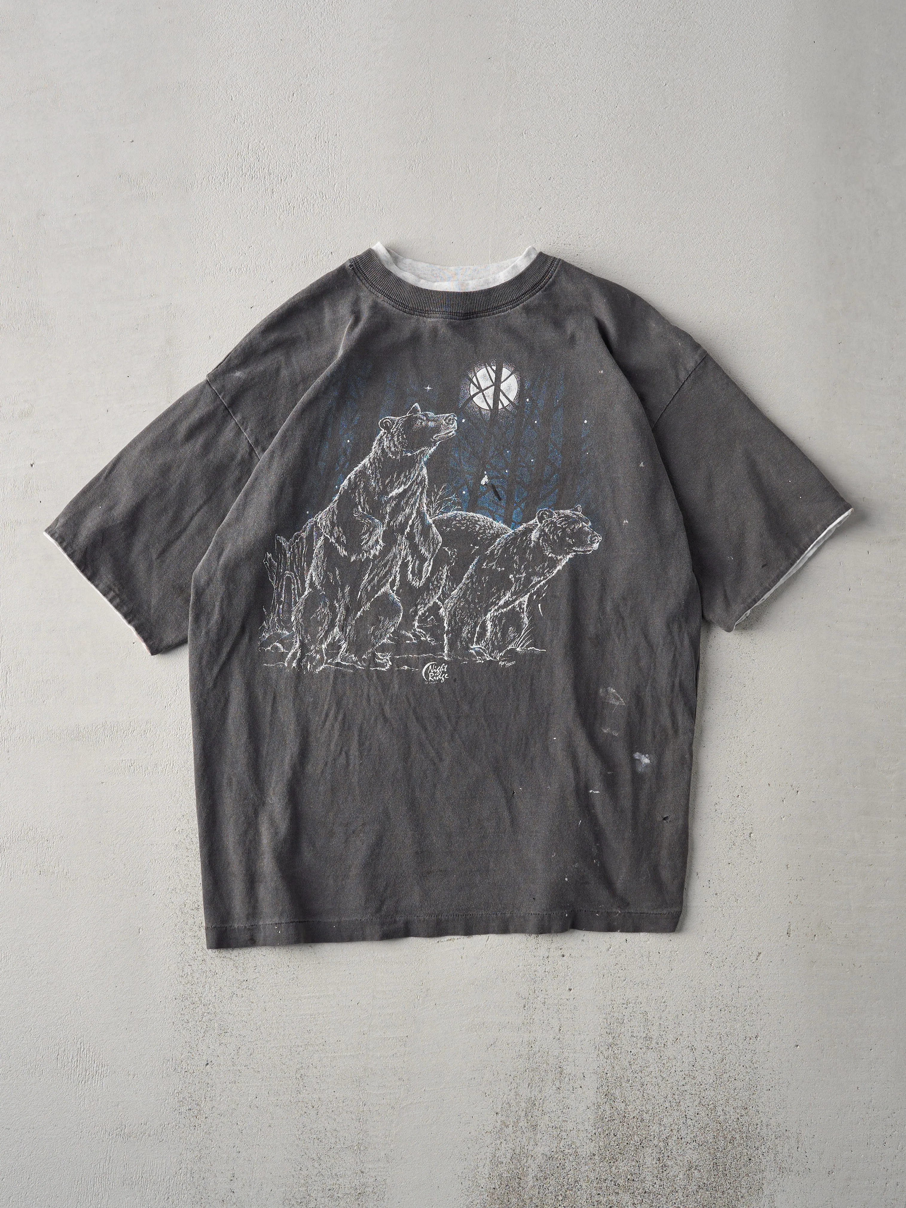Vintage 90s Faded Black Night Ridge Tee (M) sold by Rebalance Vintage