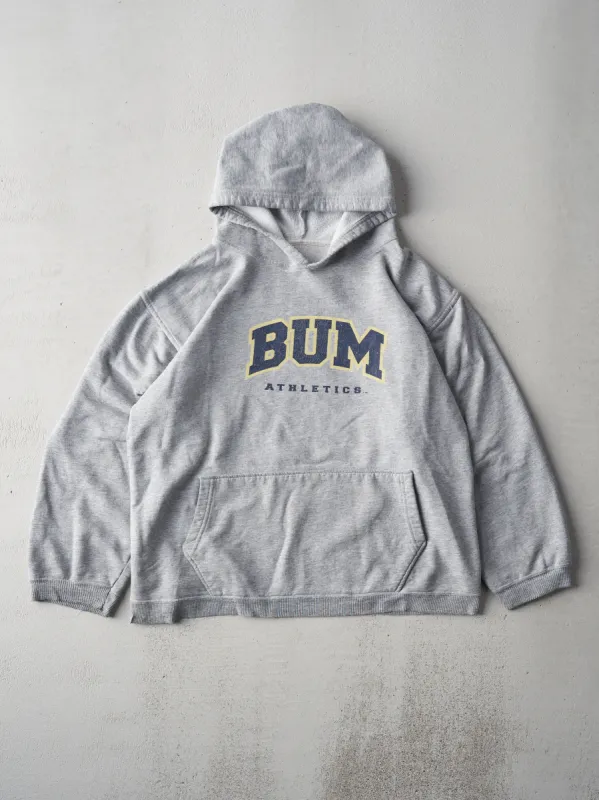 Vintage 90s Grey BUM Athletics Boxy Hoodie (L) sold by Rebalance Vintage
