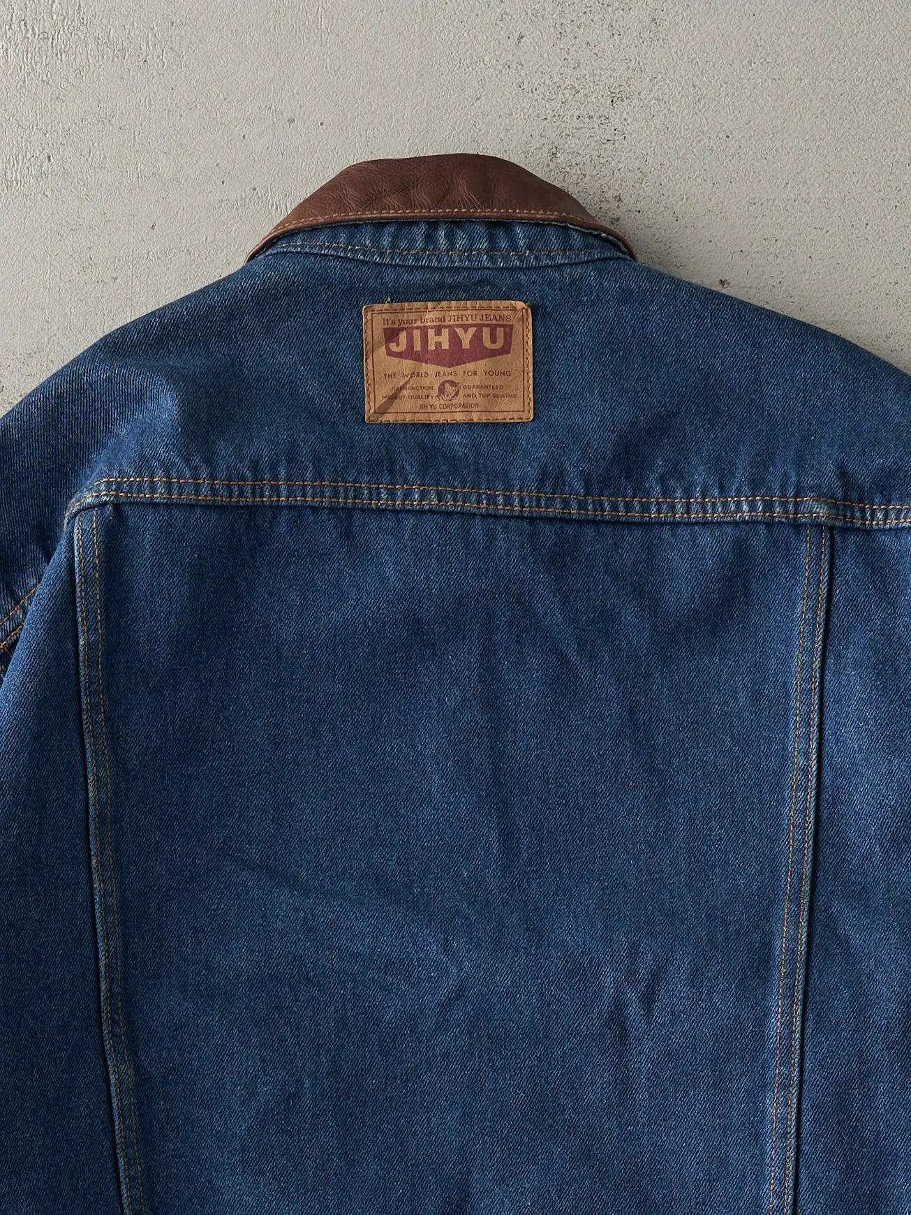 Vintage 90s Dark Wash Denim Jacket (M) sold by Rebalance Vintage product image thumbnail 4