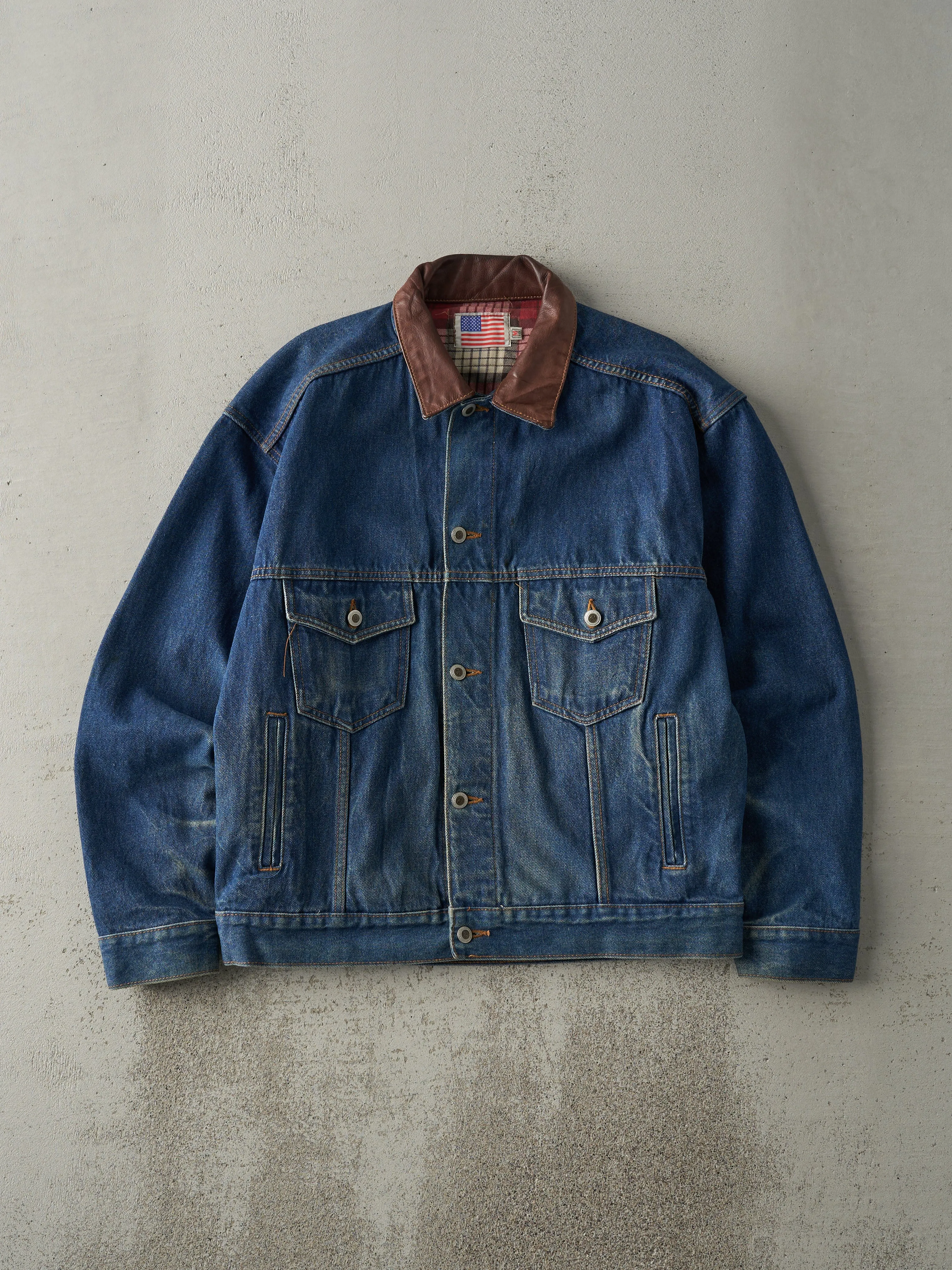 Vintage 90s Dark Wash Denim Jacket (M) sold by Rebalance Vintage