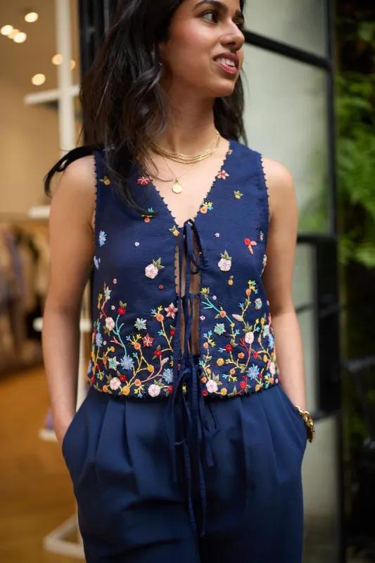 Sanya Embroidered Vest sold by Sani