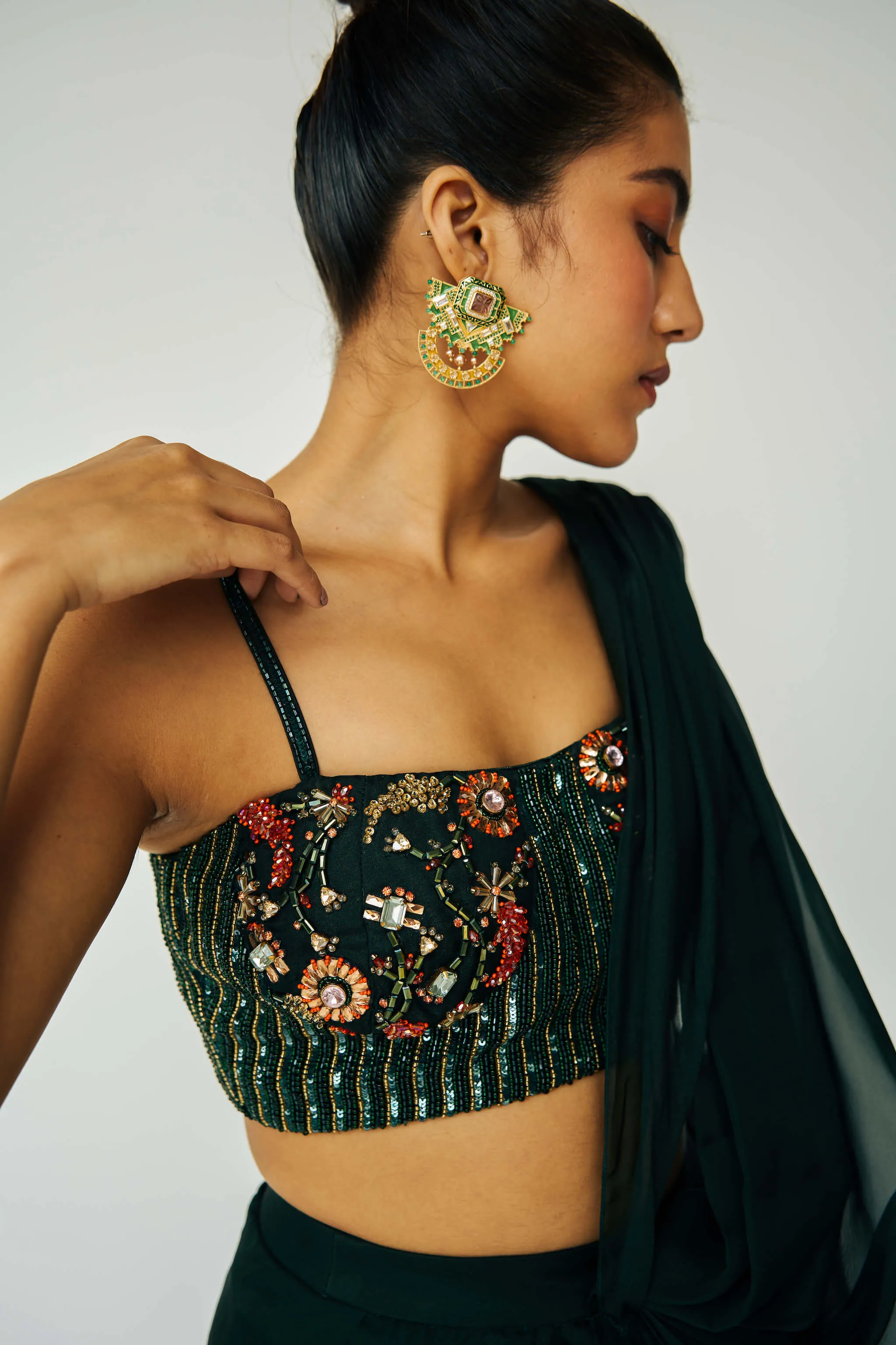 Adya Drape Saree 🐆 sold by Sani product image thumbnail 4
