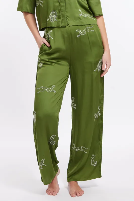 Loungewear Pants - Garden Party (Green) sold by Sani