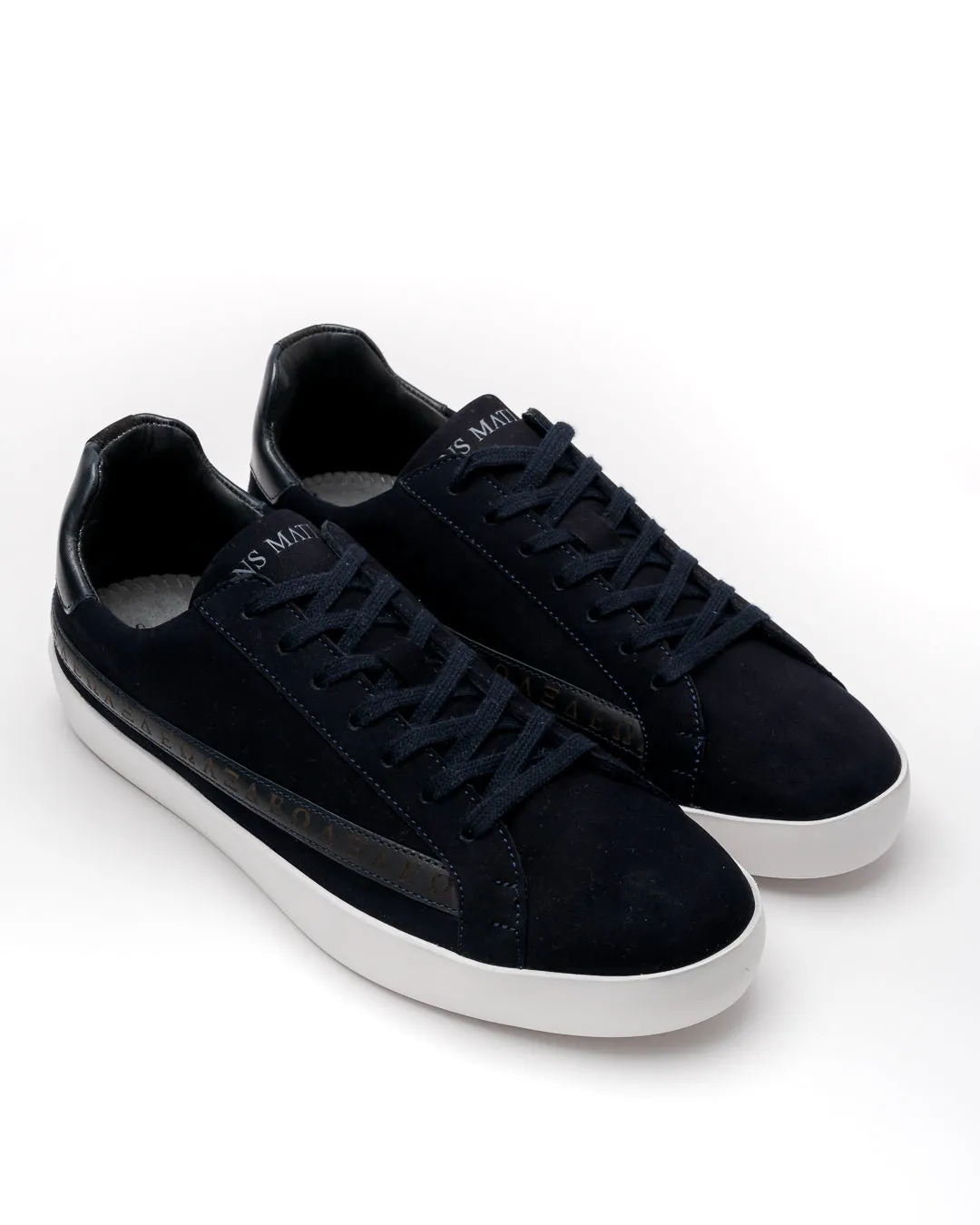 Olympus Low Top Sneakers - Midnight Blue Nubuck Leather sold by SANS MATIN