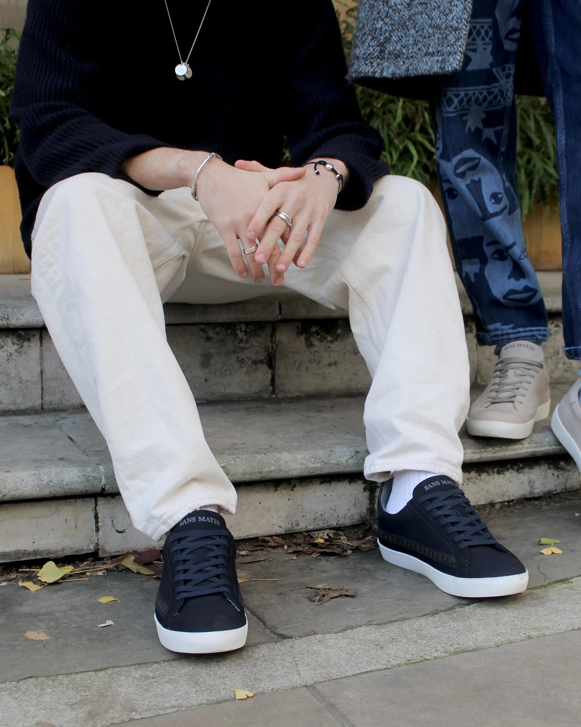 Olympus Low Top Sneakers - Midnight Blue Nubuck Leather sold by SANS MATIN product image thumbnail 5