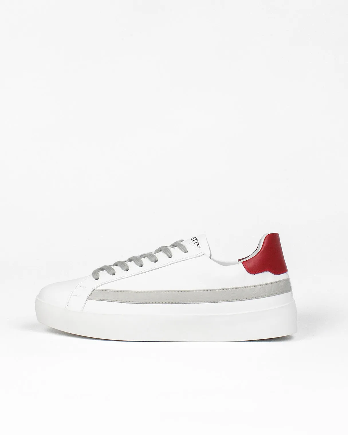 Olympus Low Top Sneakers - White, Red & Grey Leather sold by SANS MATIN product image thumbnail 4