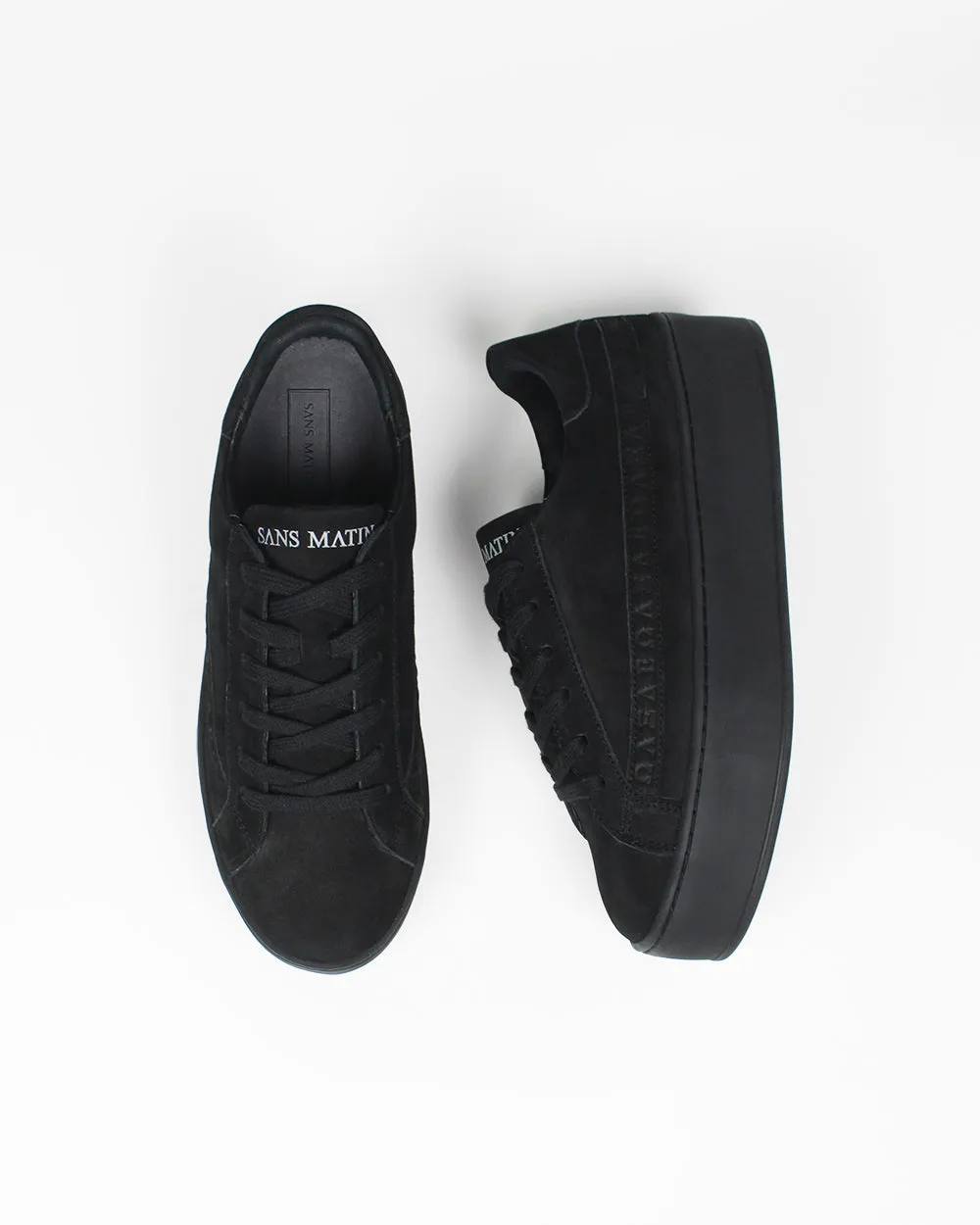 Gaia Platform Sneakers - Black Nubuck Leather sold by SANS MATIN product image thumbnail 4