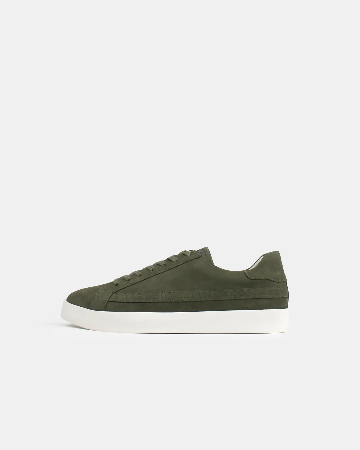 AW25 Limited Edition Olympus Low Top Sneakers - Khaki Nubuck Leather sold by SANS MATIN