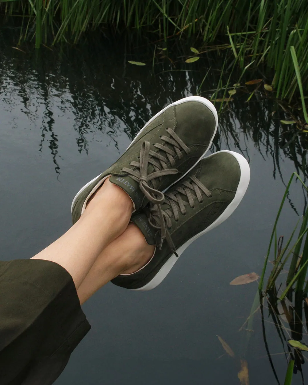 AW25 Limited Edition Olympus Low Top Sneakers - Khaki Nubuck Leather sold by SANS MATIN product image thumbnail 3