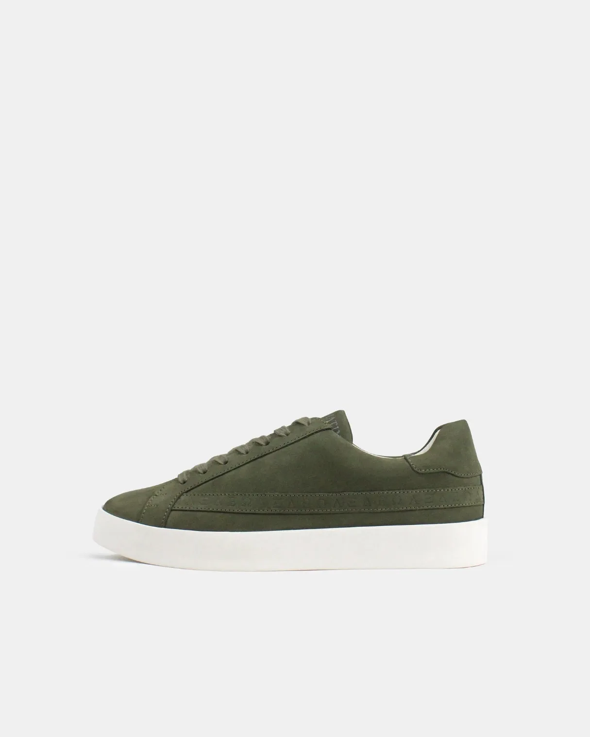 AW25 Limited Edition Olympus Low Top Sneakers - Khaki Nubuck Leather sold by SANS MATIN product image thumbnail 5