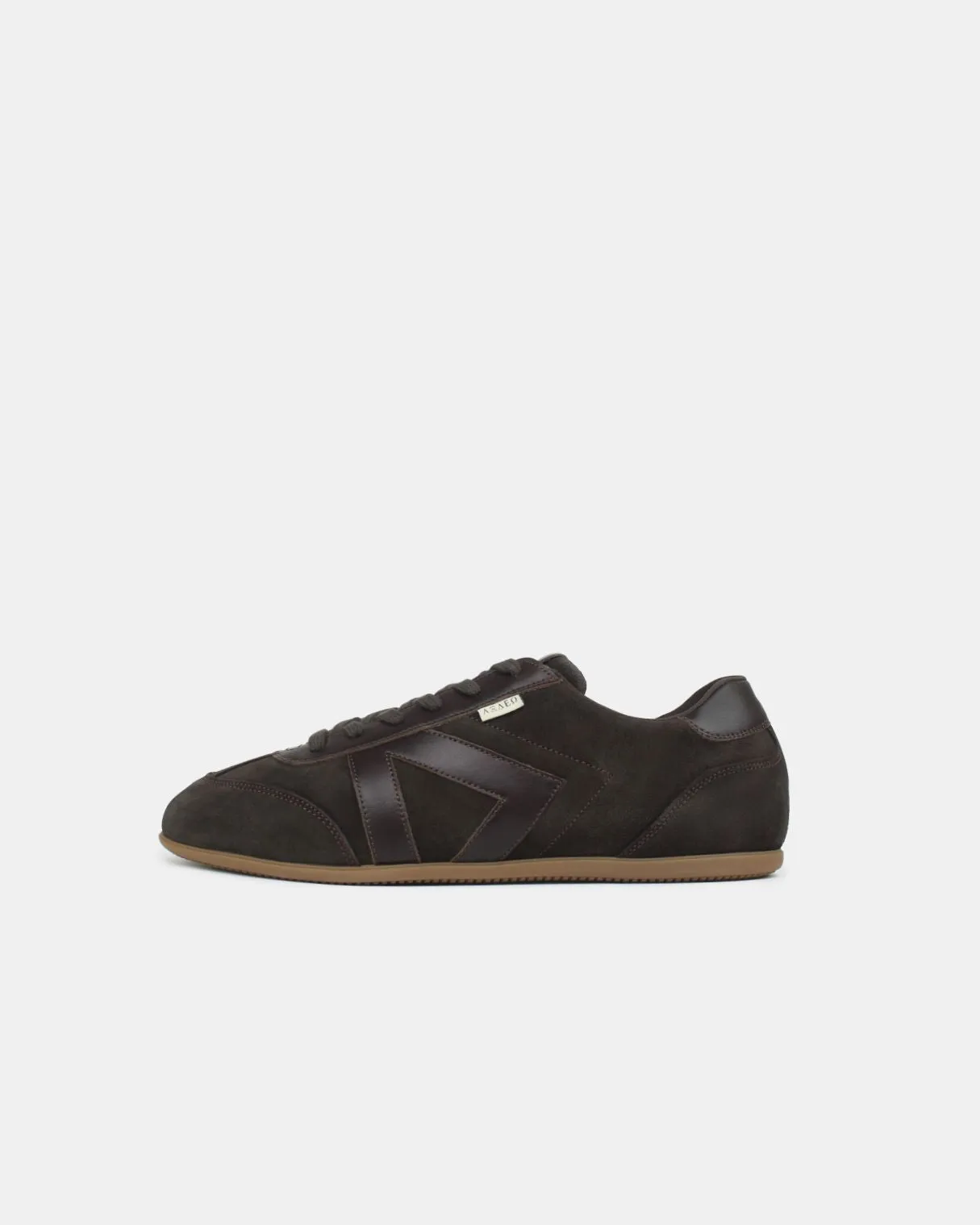 Iris Low Top Sneakers - Chocolate Brown Suede & Leather sold by SANS MATIN