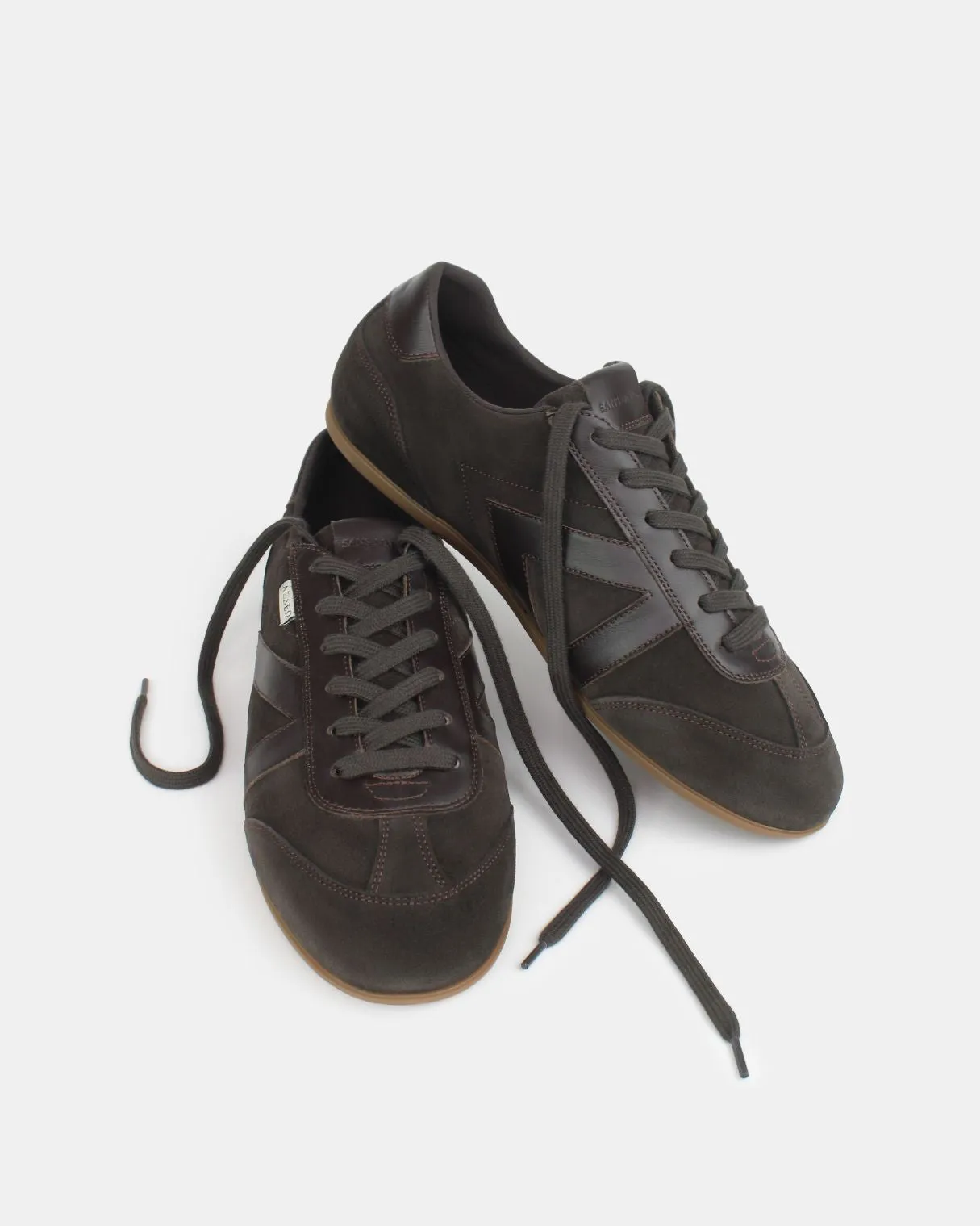 Iris Low Top Sneakers - Chocolate Brown Suede & Leather sold by SANS MATIN product image thumbnail 4
