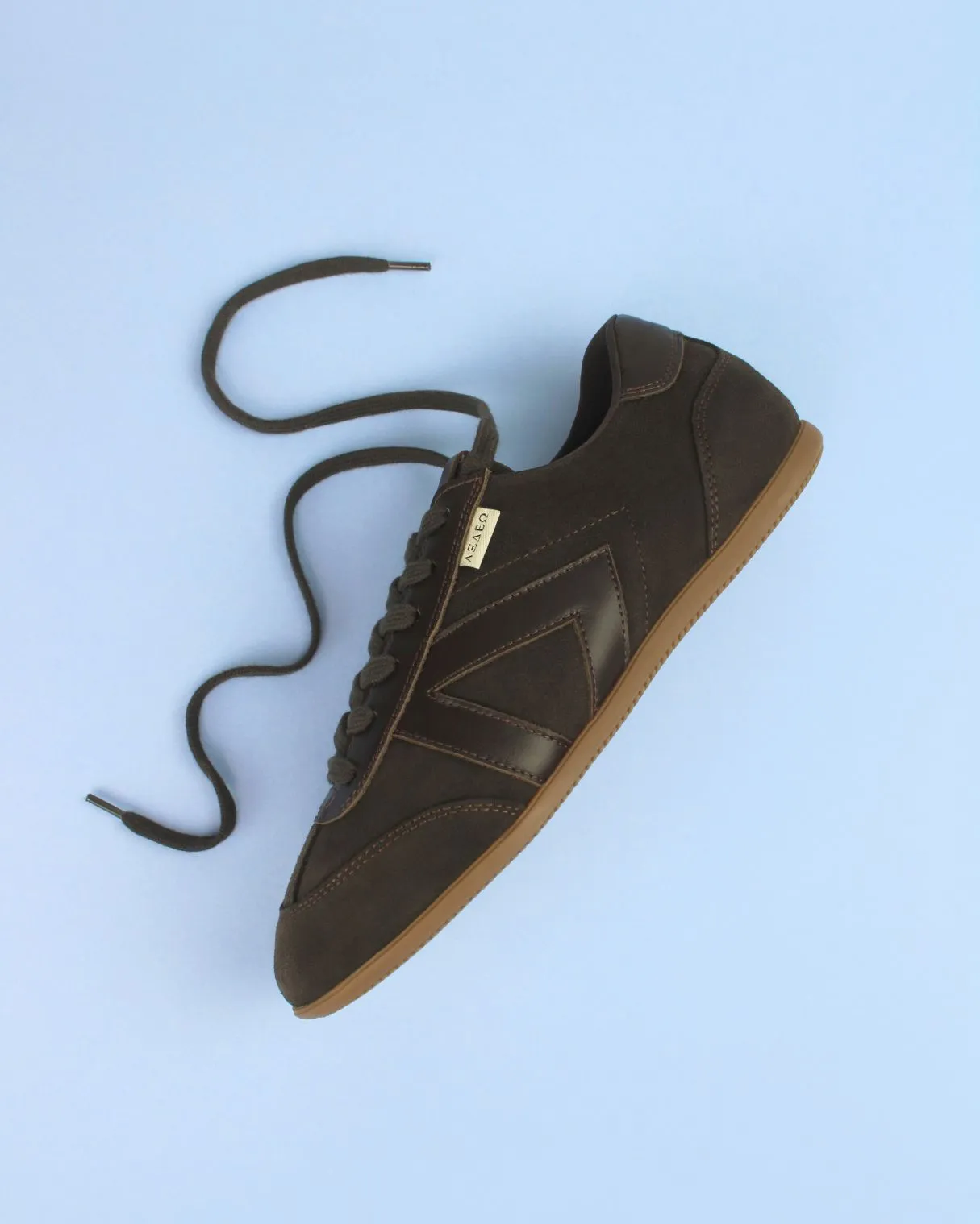 Iris Low Top Sneakers - Chocolate Brown Suede & Leather sold by SANS MATIN product image thumbnail 5