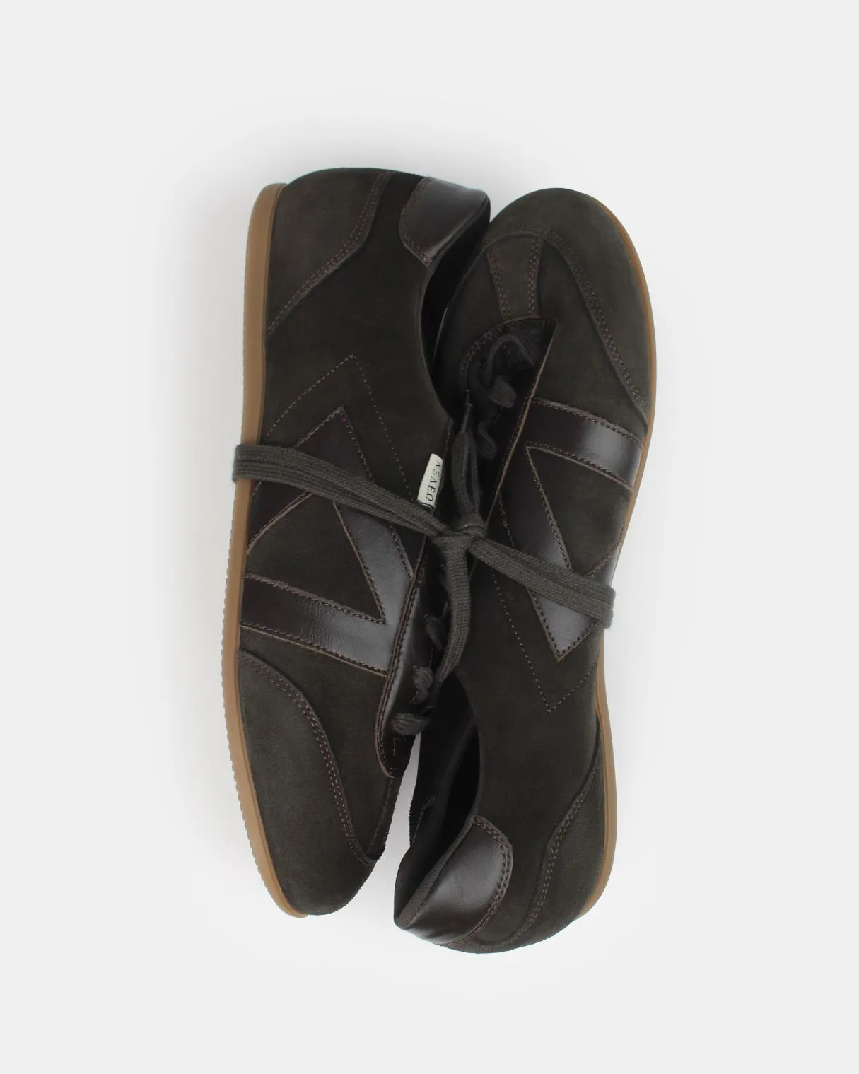 Iris Low Top Sneakers - Chocolate Brown Suede & Leather sold by SANS MATIN product image thumbnail 4