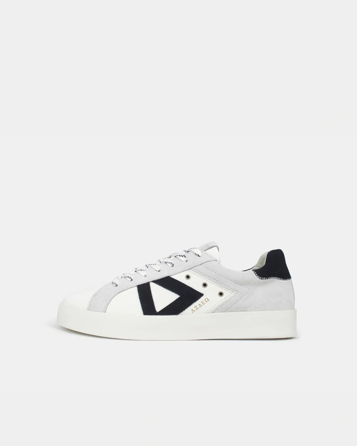Nyx 03 Low Top Sneakers - Grey Suede & Midnight Blue Nubuck Leather sold by SANS MATIN