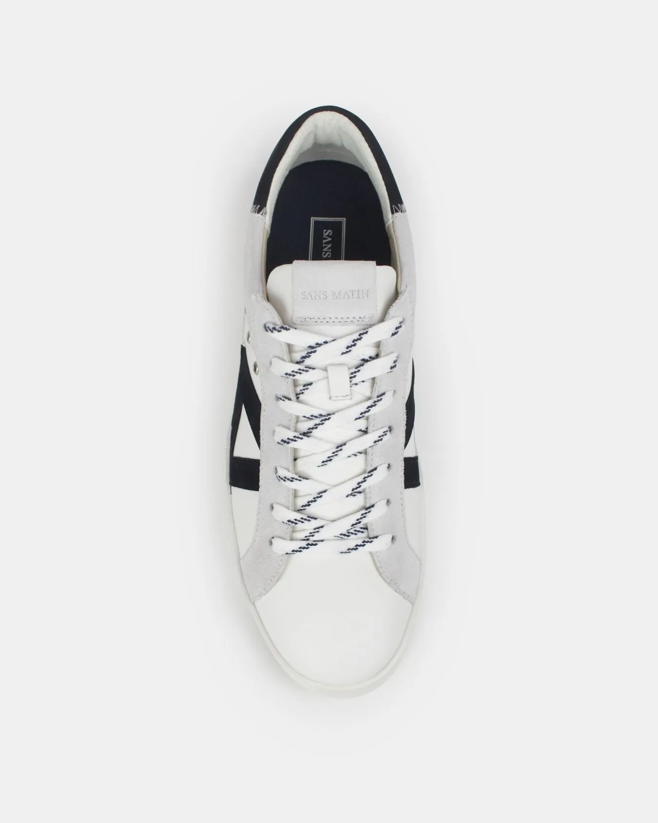 Nyx 03 Low Top Sneakers - Grey Suede & Midnight Blue Nubuck Leather sold by SANS MATIN product image thumbnail 4