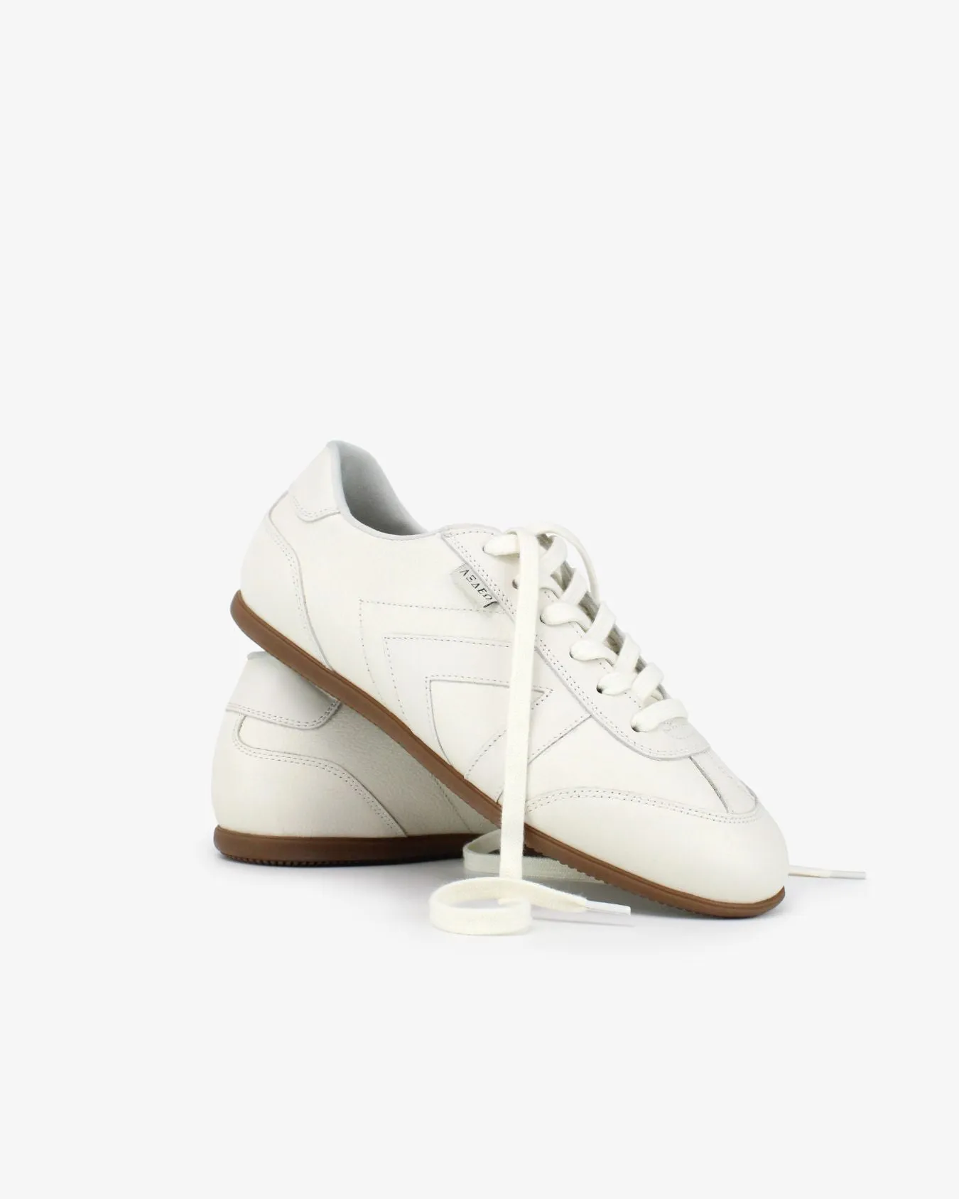 Iris Low Top Sneakers - Stone Pebbled Leather sold by SANS MATIN product image thumbnail 4