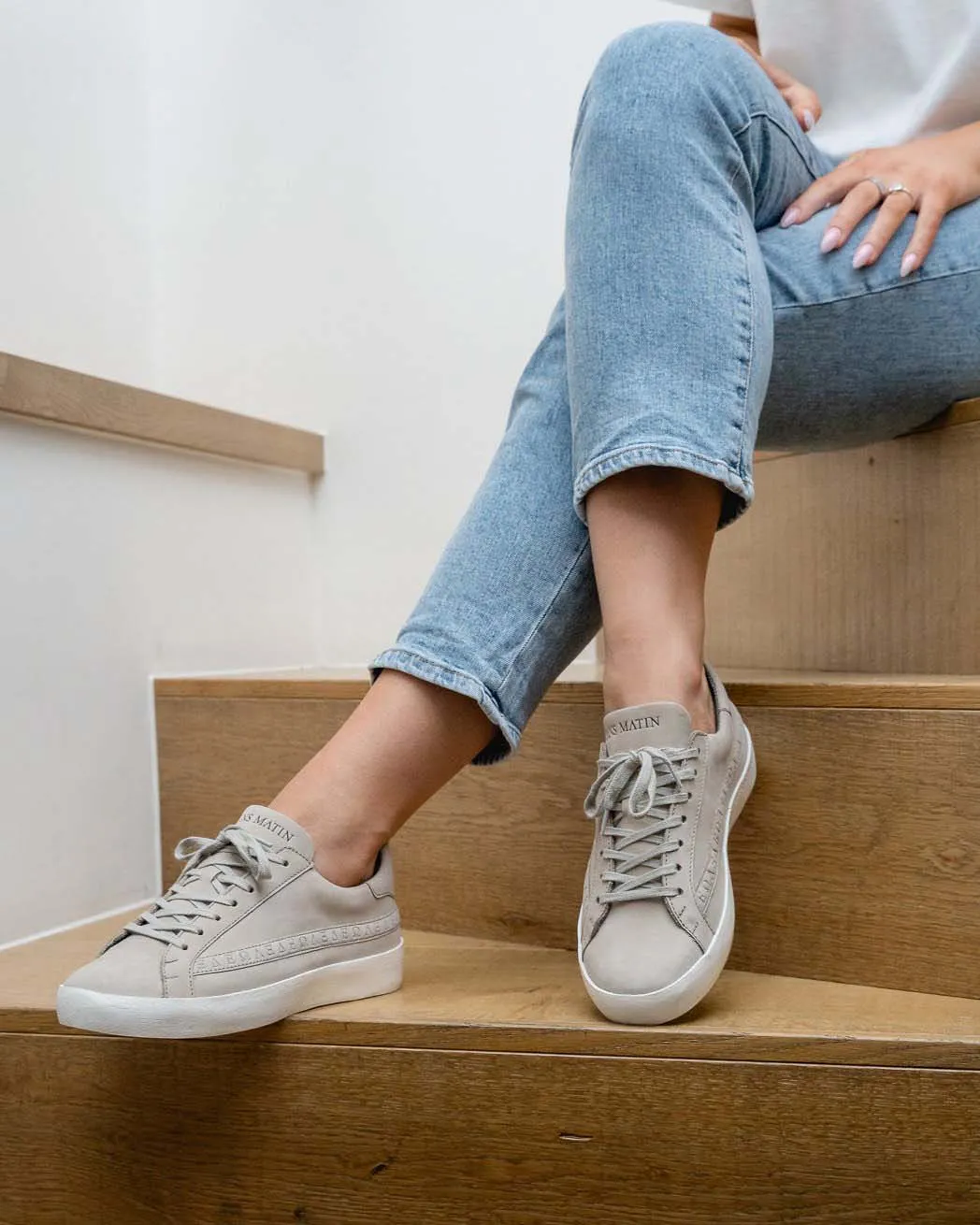 Olympus Low Top Sneakers - Desert Sand Nubuck Leather sold by SANS MATIN product image thumbnail 2