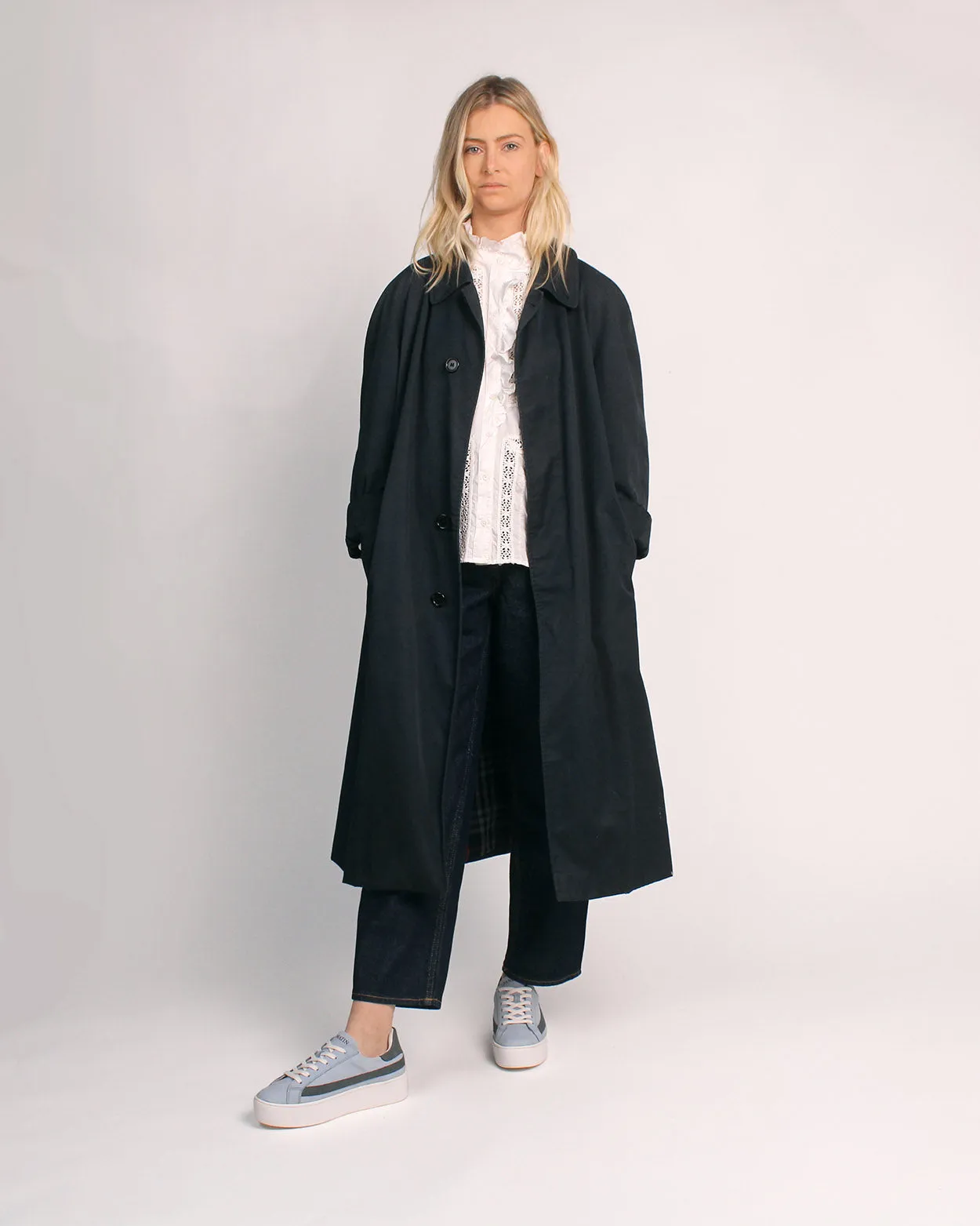 Gaia Platform Sneakers - Sky Blue & Denim Blue Nubuck Leather sold by SANS MATIN product image thumbnail 2