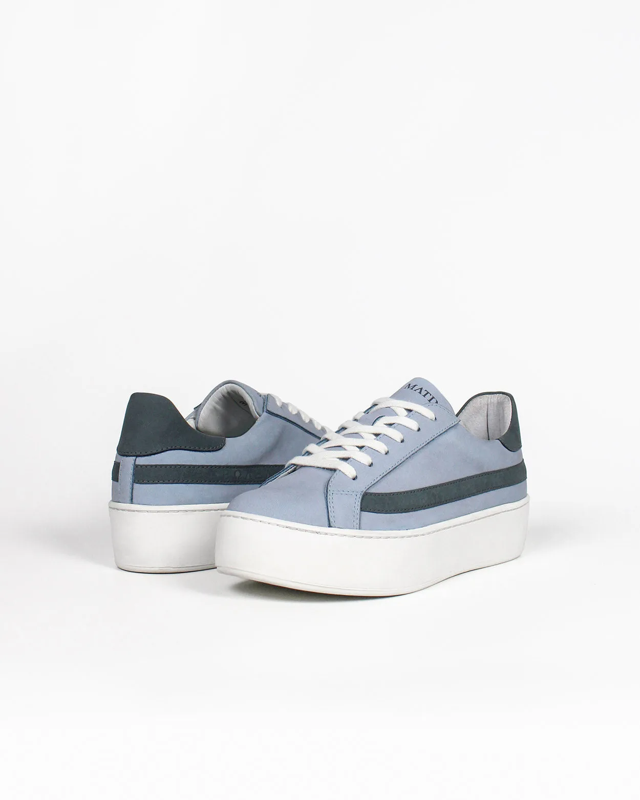 Gaia Platform Sneakers - Sky Blue & Denim Blue Nubuck Leather sold by SANS MATIN product image thumbnail 5