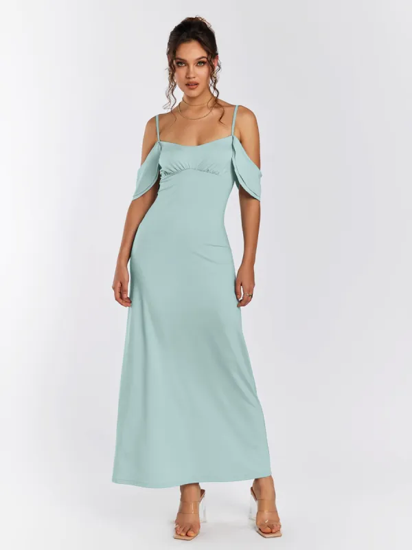 Draped Sleeve Ruched Bust Bodycon Dress sold by Parthea Fashion