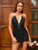 Ruffle Trim Ruched Mesh Bodycon Dress sold by Parthea Fashion