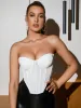 Seam Front Asymmetrical Hem Tube Top sold by Parthea Fashion