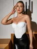 Seam Front Asymmetrical Hem Tube Top sold by Parthea Fashion