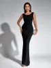 Tie Backless Mesh Mermaid Hem Bodycon Dress sold by Parthea Fashion