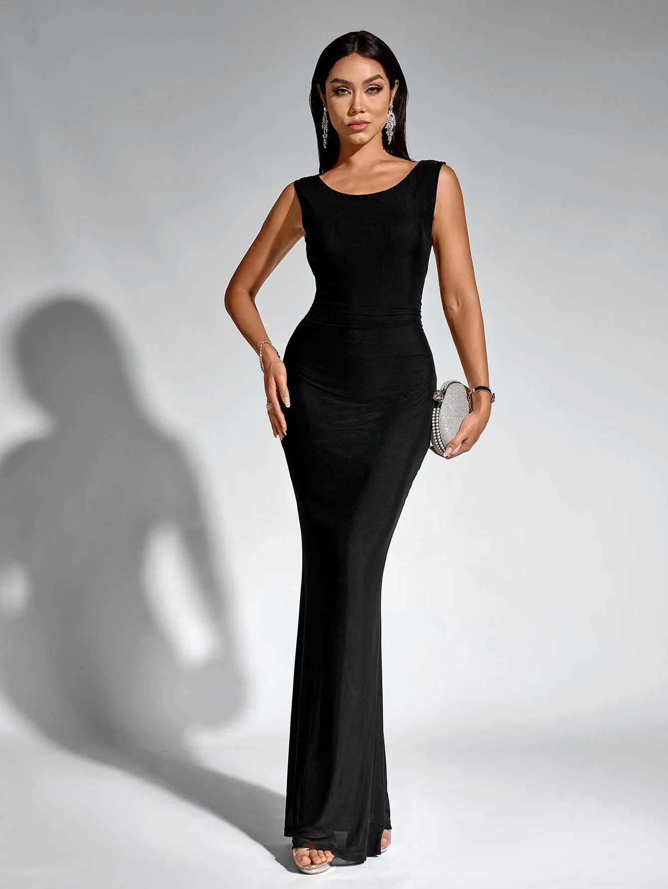 Tie Backless Mesh Mermaid Hem Bodycon Dress sold by Parthea Fashion product image thumbnail 5