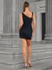 One Shoulder Ruched Bodycon Dress sold by Parthea Fashion