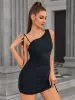 One Shoulder Ruched Bodycon Dress sold by Parthea Fashion