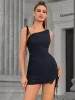 One Shoulder Ruched Bodycon Dress sold by Parthea Fashion