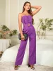 Solid Tube Top & Wide Leg Pants sold by Parthea Fashion